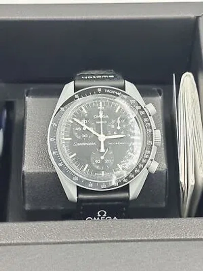 Pre-owned Swatch X Omega Bioceramic Moon Mission To The Moon