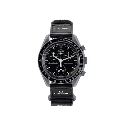 Pre-owned Swatch X Omega Bioceramic Moon Mission To The Moon Watch | Black | Men's Size Onesize