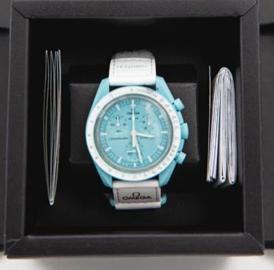 Pre-owned Swatch X Omega Bioceramic Moon Mission To The Uranus So33l100