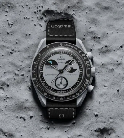 Pre-owned Swatch X Omega Mission Moon Full Earth Ship Fast