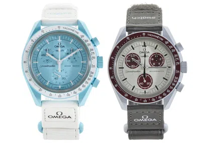 Pre-owned Swatch X Omega Moon Set Uranus & Pluto In Bioceramic