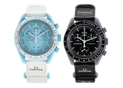 Pre-owned Swatch X Omega Moon Set Uranus & The Moon In Bioceramic