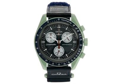Pre-owned Swatch X Omega Moon Mission To Earth So33g100 In Bioceramic