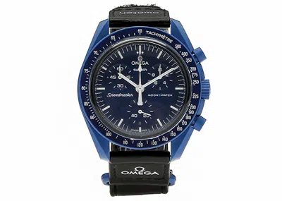 Pre-owned Swatch X Omega Moon Mission To Neptune So33n100 In Bioceramic