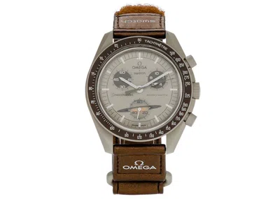 Pre-owned Swatch X Omega Moon Mission To Saturn So33t100 In Bioceramic