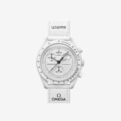 Pre-owned Swatch X Omega X Snoopy Bioceramic Moon Mission To The Moonphase