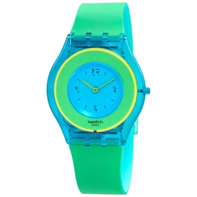 Swatch X Supriya Lele Quartz Ladies Watch Ss08z100 In Blue/green