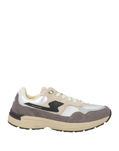 S.w.c Stepney Workers Club S. W.c Stepney Workers Club Man Sneakers Grey Size 10 Leather, Textile Fibers In Multi