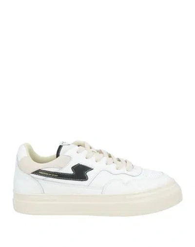 S.w.c Stepney Workers Club S. W.c Stepney Workers Club Man Sneakers White Size 7 Leather, Textile Fibers
