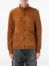 Swd By S.w.o.r.d. Button-up Suede Jacket In Multi