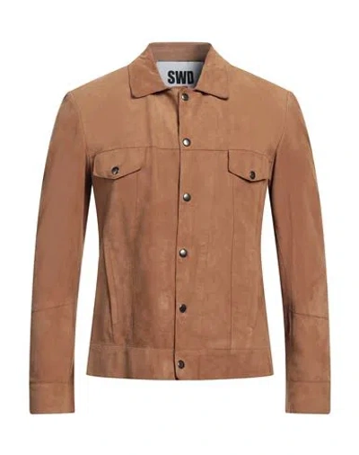 Swd By S.w.o.r.d. Swd By S. W.o. R.d. Man Jacket Camel Size 44 Leather In Beige