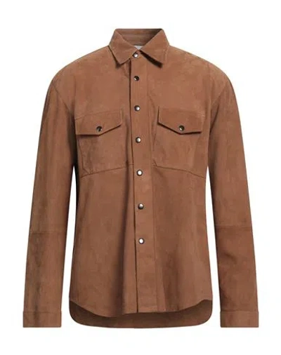 Swd By S.w.o.r.d. Swd By S. W.o. R.d. Man Shirt Camel Size 44 Leather In Beige