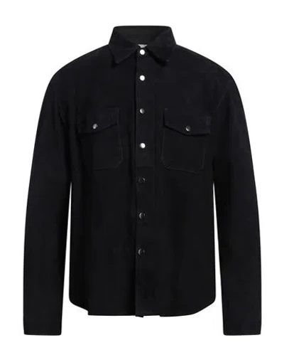 Swd By S.w.o.r.d. Swd By S. W.o. R.d. Man Shirt Midnight Blue Size 44 Leather