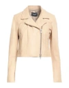 Swd By S.w.o.r.d. Swd By S. W.o. R.d. Woman Jacket Beige Size 8 Leather
