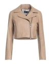 Swd By S.w.o.r.d. Swd By S. W.o. R.d. Woman Jacket Light Brown Size 8 Leather In Beige