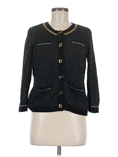 Pre-owned Sweater Works Cardigan Sweater In Black