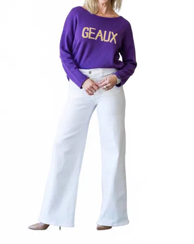 Sweater X Vetter Boxy Geaux Sweater In Purple