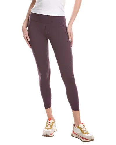Sweaty Betty 22in Mini Scallop Legging In Burgundy