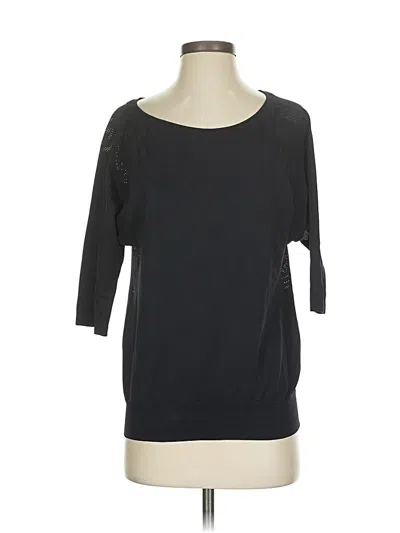 Pre-owned Sweaty Betty 3/4 Sleeve T-shirt In Black