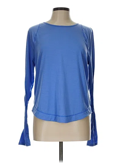Pre-owned Sweaty Betty 3/4 Sleeve T-shirt In Blue