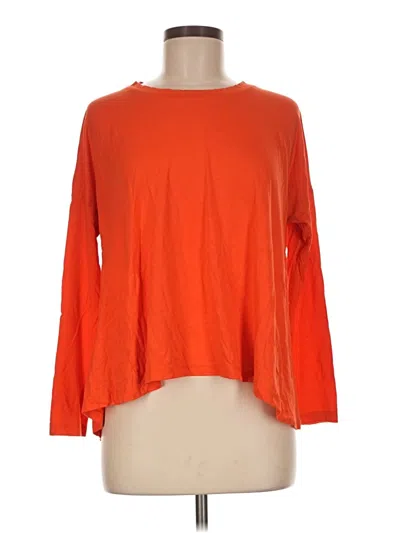 Pre-owned Sweaty Betty 3/4 Sleeve T-shirt In Orange