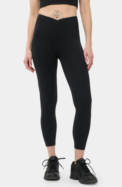 Sweaty Betty 7/8 Wrap Waist Leggings In Black