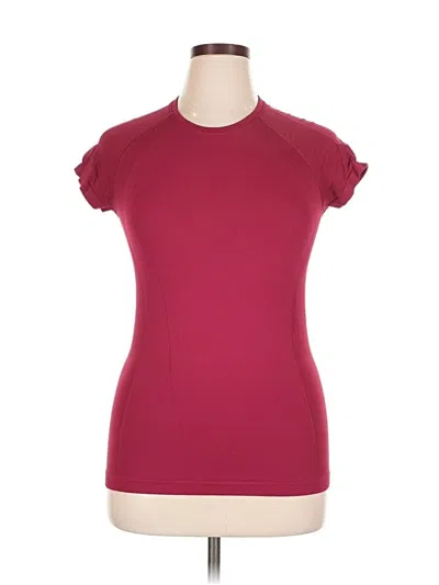 Pre-owned Sweaty Betty Active T-shirt In Burgundy