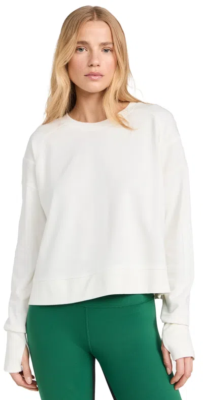 Sweaty Betty After Class Crop Jumper Lily White