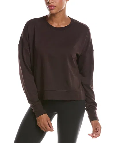 Sweaty Betty After Class Crop Sweatshirt In Brown