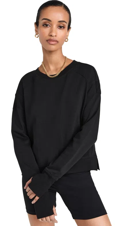 Sweaty Betty After Class Crop Sweatshirt Black