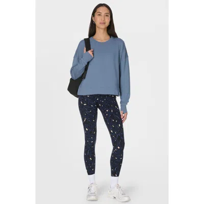 Sweaty Betty After Class Crop Sweatshirt In Blue