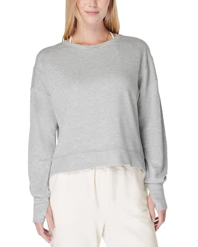 Sweaty Betty After Class Crop Sweatshirt In Light Gray
