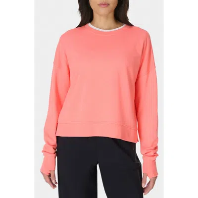 Sweaty Betty After Class Crop Sweatshirt In Pink