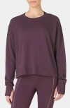 Sweaty Betty After Class Crop Sweatshirt In Purple