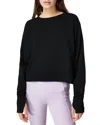 Sweaty Betty After Class Cropped Sweatshirt In Black