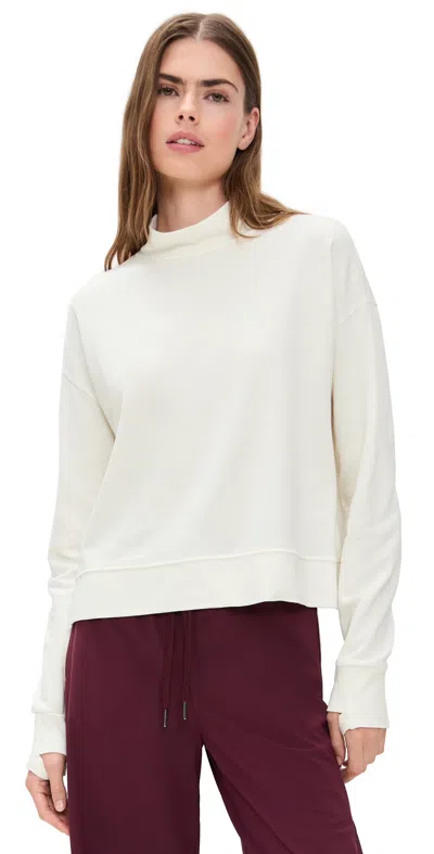 Sweaty Betty After Class Funnel Neck Sweatshirt Lily White In Neutral