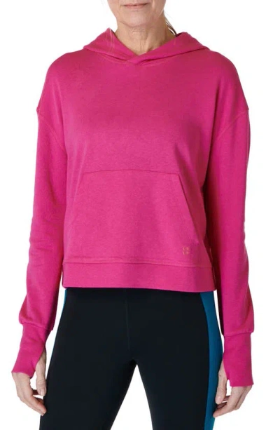 Sweaty Betty After Class Organic Cotton Blend Hoodie In Beet Pink