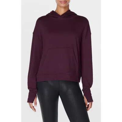 Sweaty Betty After Class Organic Cotton Blend Hoodie In Midnight Cherry Purple