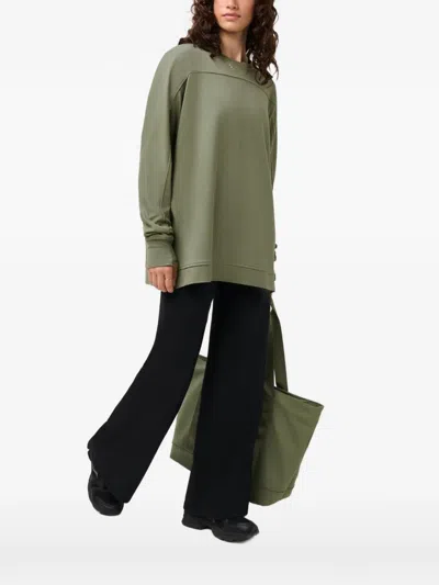 Sweaty Betty After Class Seam-detail Sweatshirt In Green