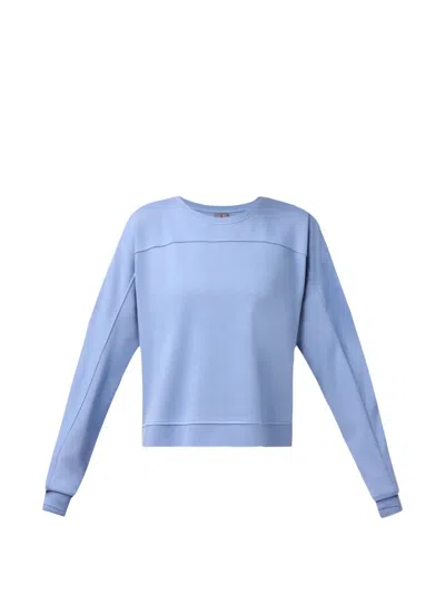 Sweaty Betty After Class Thumb-slot Panelled Sweater In Blue