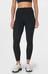 Sweaty Betty All Day 7/8 Side Stripe Leggings In Black