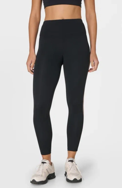 Sweaty Betty All Day 7/8 Side Stripe Leggings In Black
