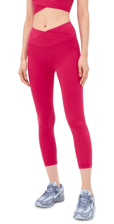 Sweaty Betty All Day 7/8 Wrap Waist Leggings Crimson Red