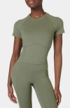Sweaty Betty All Day Active Cropped Tee In Umbra Green