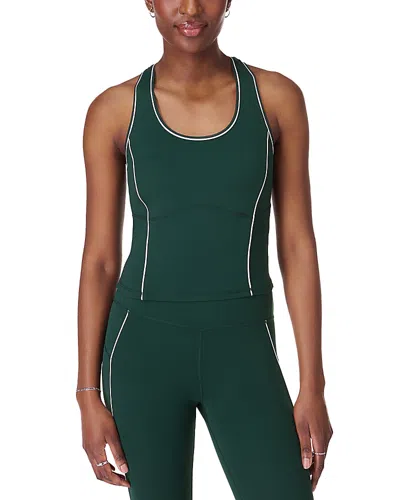 Sweaty Betty All Day Active Cropped Tank Top In Cedar Green