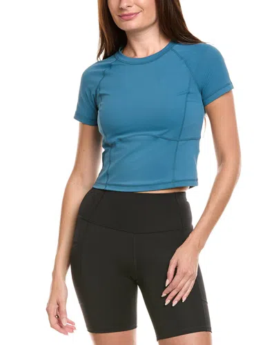 Sweaty Betty All Day Cropped T-shirt In Blue
