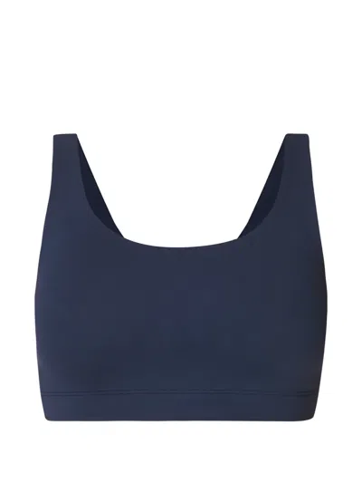 Sweaty Betty All Day Logo-print Sports Bra In Blue