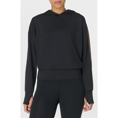 Sweaty Betty All Day Side Stripe Hoodie In Black