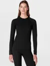 Sweaty Betty Black Leopard Jacquard Base Layer Top In Black