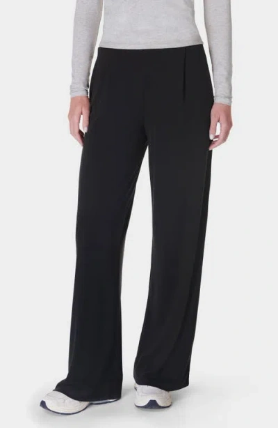 Sweaty Betty At Ease Pleated Wide Leg Pants In Black